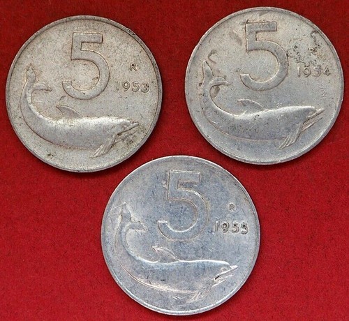 Italia tre monete vintage - italia,