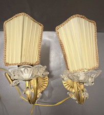 2 Applique Gocce Vetro Anni 40/50