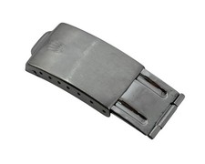 Fibbia orologio 15,5 mm acciaio inox Rolex originale 1981 vintage - 78360 F!