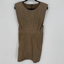 ZARA MINI ABITO 100% PELLE DI