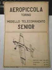 AEROPICCOLA TORINO-Piano di Costruzione Modello telecomandato " SENIOR " 
