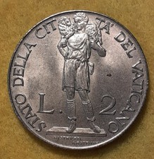 VATICANO 2 LIRE 1941 PIO XII° SPL- ACMONITAL