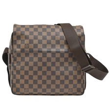 Borsa a tracolla Louis Vuitton Naviglio Damier Ebene pelle marrone N45255 13KB761