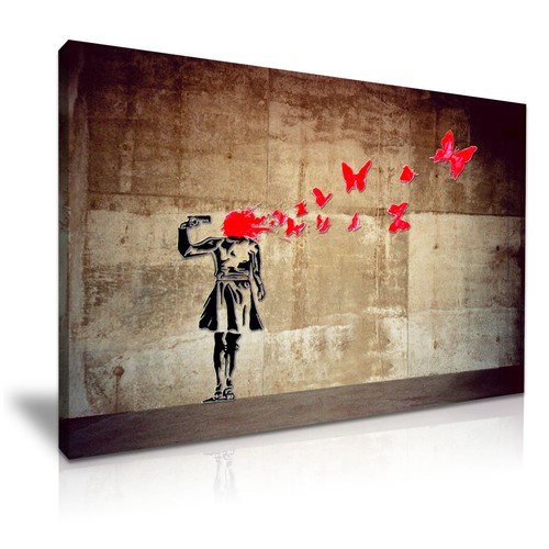 Banksy butterfly suicide - butterfly,