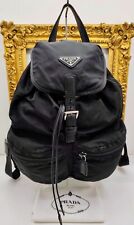 PRADA ZAINO NYLON E PELLE SAFFIANO NERO Semirigido Grande CONDIZIONI ECCELLENTI