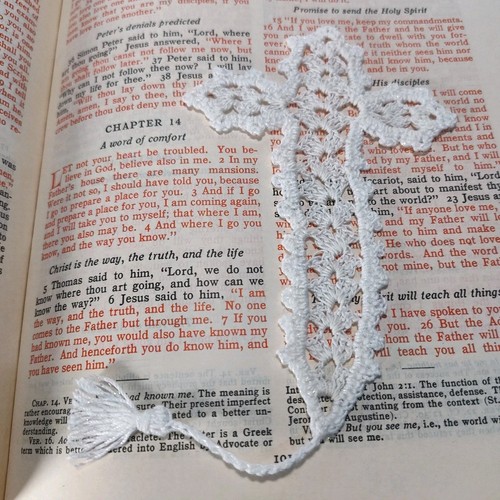 Handmade cross bookmark - cross, 7.75"