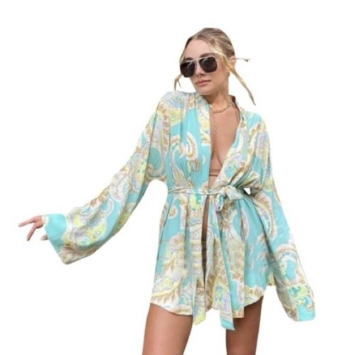 Zara printed kimono with - zara,