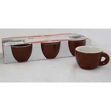 SET 6 TAZZE MARRONI DA CAFFE BASSA