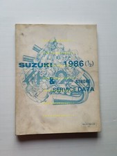 Suzuki Service Data modelli 4 e 2 tempi 1986 manuale officina dati riparazione