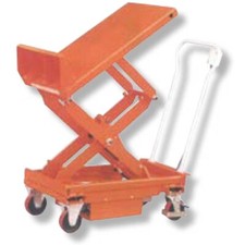 Piattaforma elevatrice sollevamento elettrico trazione manuale con piano inclina