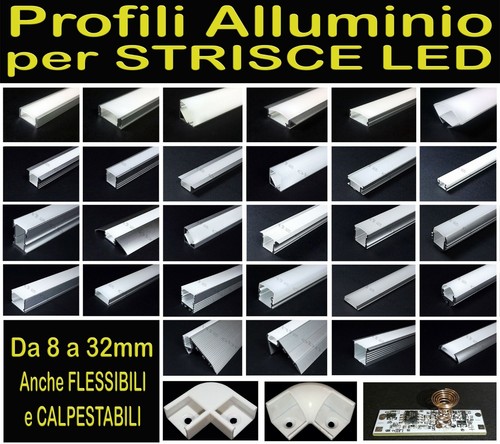 Profilo alluminio per striscia - per,