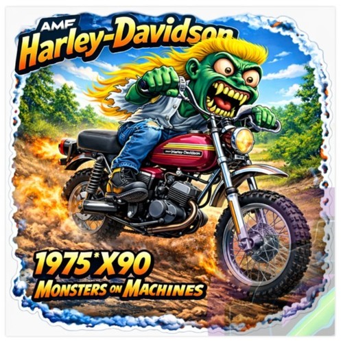 Adesivo harley x90 1975 - adesivo,