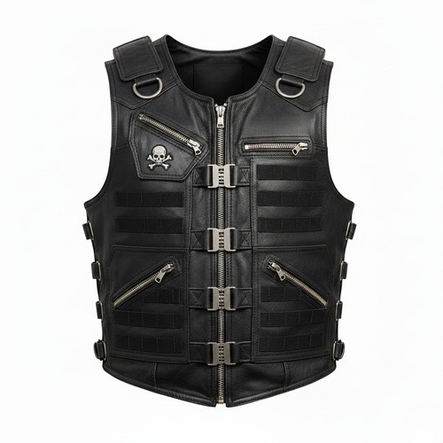 Gilet moto pelle stile - gilet, da