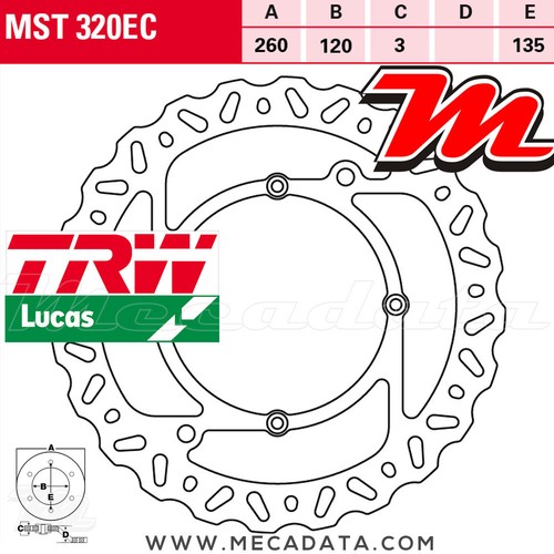 Disque frein avant trw - disque, de