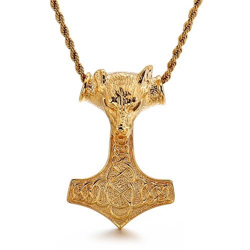Collana con ciondolo - , lupo