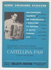 Spartiti CASTELLINA PASI 8 brani, Mezzogiorno, La Peppina, Il gatto, Eva - 1977