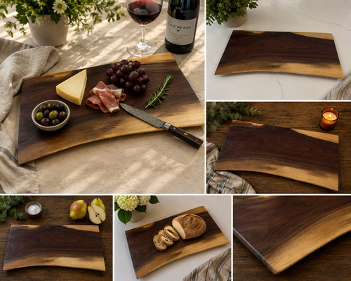 Tagliere noce bordo vivo - tagliere, in