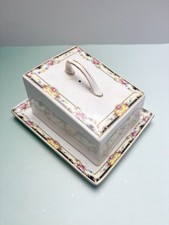 Solian Ware Soho Pottery Ltd antico piatto burro/formaggio ricoperto in ceramica