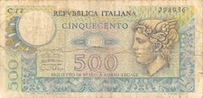 Banconota Italia 500 Lire