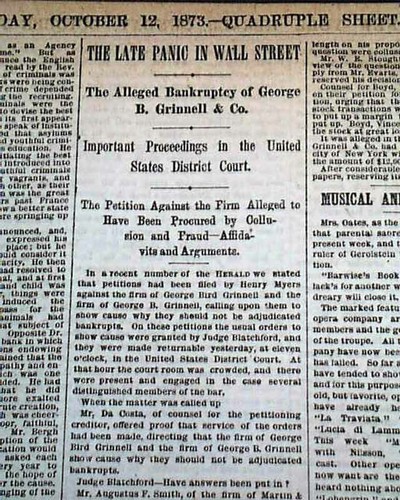 Panico del 1873 wall street - 1873,