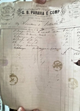 FATTURA LIBRERIA di G.B. PARAVIA E COMP. VETRALLA 1872 ROMA TORINO FIRENZE-1472