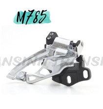  Deragliatore anteriore bici Shimano XT FD-M785 2x10 velocità dual pull argento tipo E