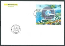 2008 ITALIA FDC POSTE ITALIANE FOGLIETTO NEL BLU DIPINTO NO TIMBRO ARRIVO - FB