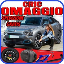 Ruotino Di Scorta 4Fori Da 16 Citroen C4 Con Kit Cric Crick + Chiave Sacca Nuovo