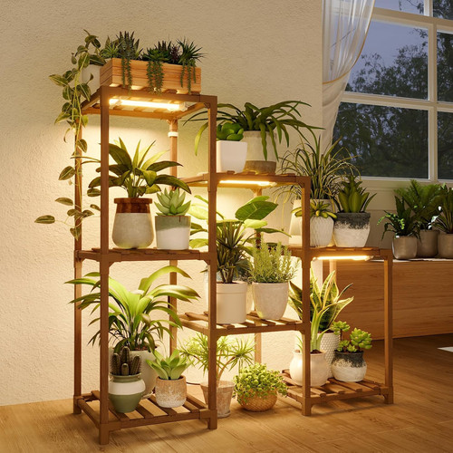 Porta piante con lampada - con,