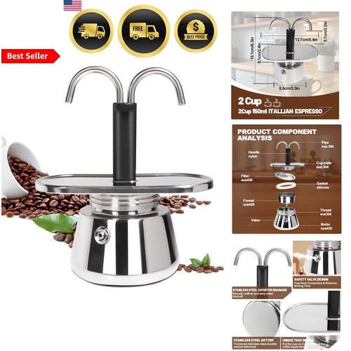Caffettiera acciaio inox moka - caffettiera,