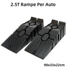 2 pezzi  Rampe per Auto in Plastica Nera con Carico Massimo 2.5 Tonnellate