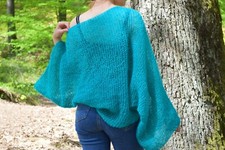 Bolero donna turchese