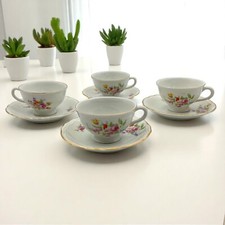 Tazzine da caffe Richard Ginori Servizio antico in porcellana tazze a fiori 