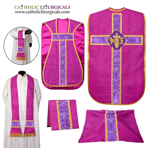 Roman purple chasuble - roman,