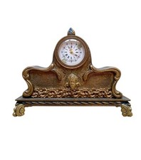 *HH* Antico Orologio A Carica Da Tavolo Liberty Vittoriano Firmato R. Villella