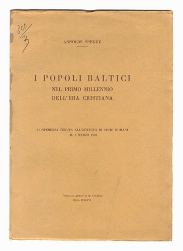 Popoli baltici nel - nel, primo