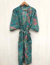 Indian Aqua Floral Print