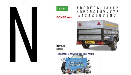 Adesivo carattere per - carattere, ""n""