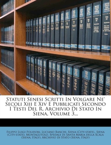 Polidori statuti senesi - statuti,