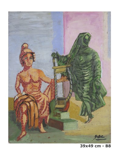 Quadro olio firmato dalle - ad,