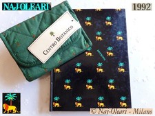 🦁 NAJ OLEARI VINTAGE Diario Palme 1992 *DIFETTI* + CENTRO BOTANICO Portafoglio