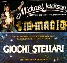  ADESIVO VINTAGE - MICHAEL JACKSON I'M MAGIC - GIOCHI STELLARI - FILM ANNI '80