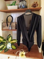 Camicia Seta Nera Nuova Body