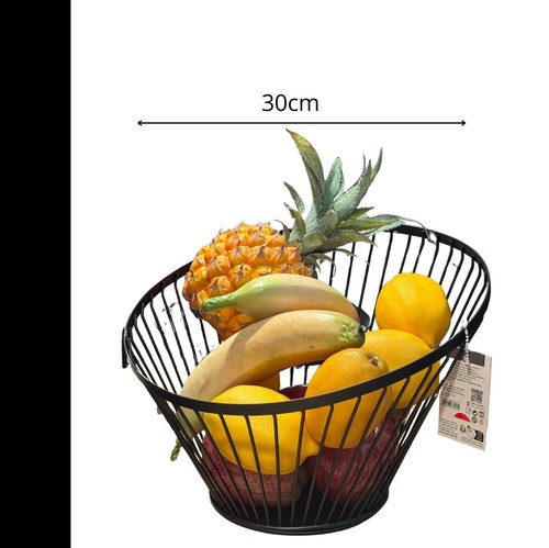 Cestino frutta nero vista - cestino,