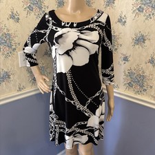White House Black Market Black and White Dress, Size S