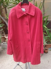(52) Trench Soprabito Donna Rosso Taglia XL Effetto Scamosciato Chiusura Bottoni