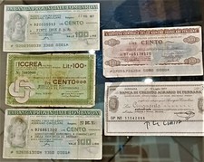 ZZ MINI ASSEGNI ANNI 70 CINQUE