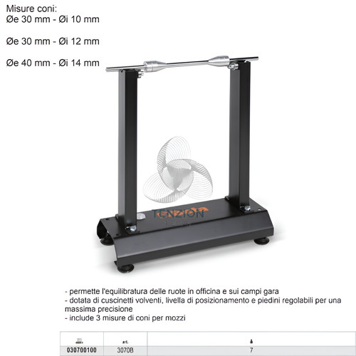 Equilibratrice statica manuale - equilibratrice,