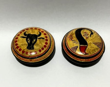 Set di 2 antichi pissidi