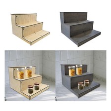 Espositore in legno per alimenti, espositore a 3 ripiani, multifunzionale,